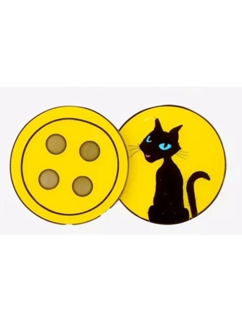 Loungefly Coraline Button Stained Glass Hinged Blind Box Enamel Pin